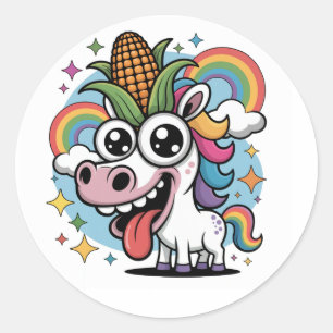 Unique Unicorn Classic Round Sticker