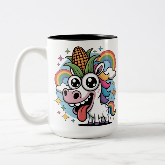 Unique Unicorn Two-Tone Coffee Mug (Left)