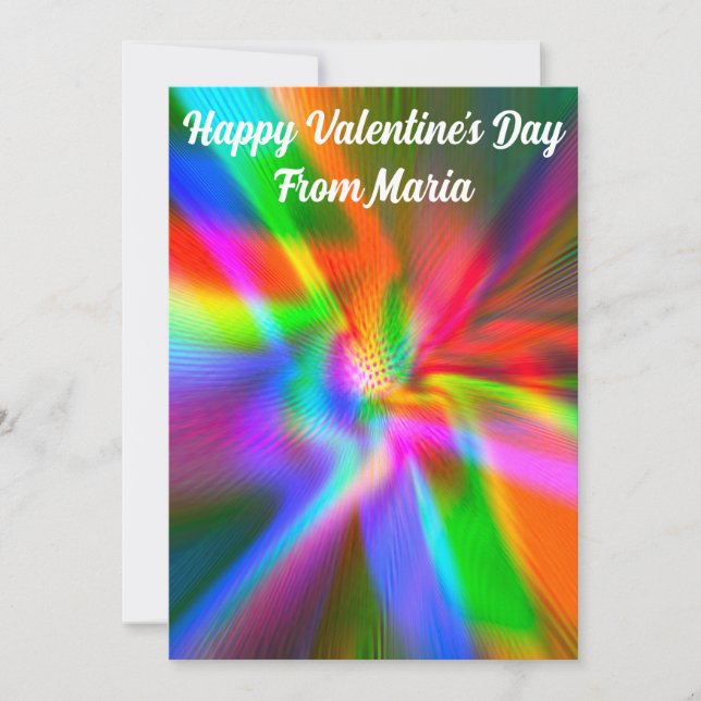 Unique Valentine Abstract Colourful And Vivid Card (Front)