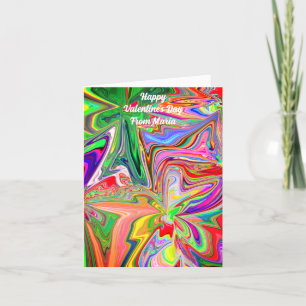 Unique Valentine Abstract Colourful And Vivid Card