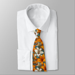 Unique Valentine Gifts For Husband Lilies Flower Tie