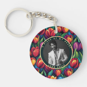 Unique Valentine Gifts For Husband Photo Tulip Key Ring