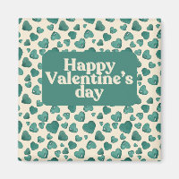 Unique Valentine's Day Card Hand-Painted Green