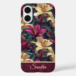 Unique Valentine'S Day Gift Lilies Name iPhone 16 Case