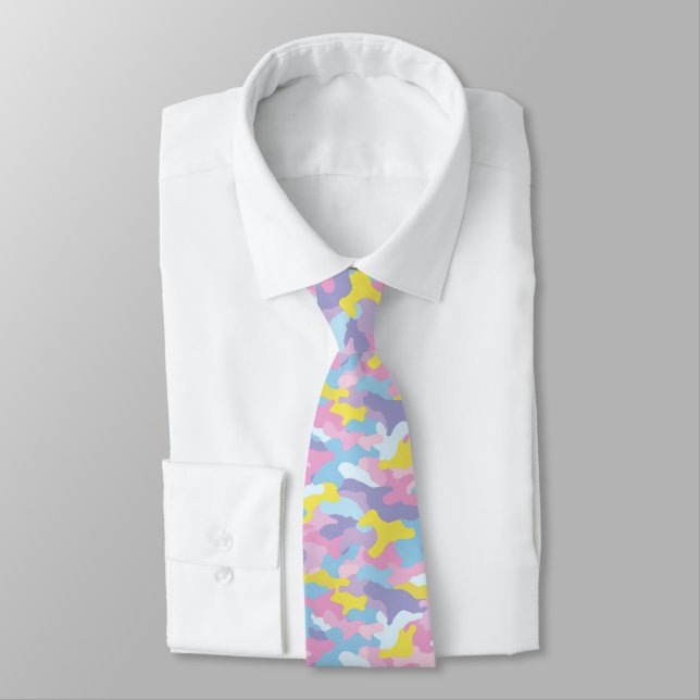 Unique Valentine'S Day Gifts Camouflage  Tie (Tied)