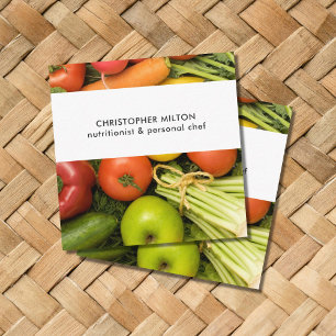 Unique Vegetables Nutritionist Square Business Card