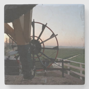 Unique View from Inside the Windmill Stone Coaster