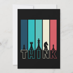Unique Vintage Chess Pieces Think Colourful  Thank You Card