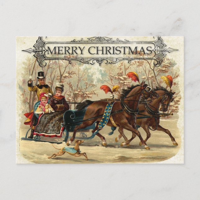 Unique Vintage Christmas Postcard: A Timeless Moti Postcard (Front)