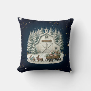 Unique vintage Christmas Scenery Cushion