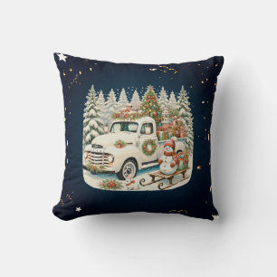 Unique vintage Christmas Scenery Cushion