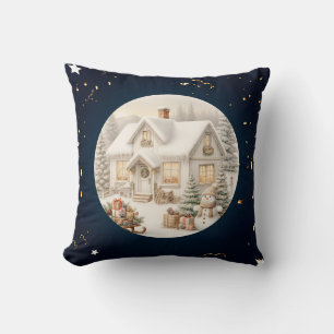Unique vintage Christmas Scenery Cushion