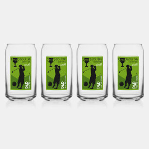 Unique Vintage Golf Gift Can Glass