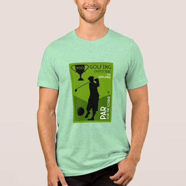 Unique Vintage Golf Gift Tri-Blend Shirt (Front)
