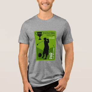 Unique Vintage Golf Gift Tri-Blend Shirt