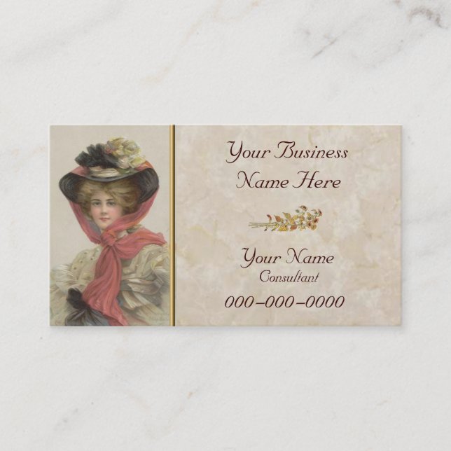 Unique Vintage Keepsake Business Card (Front)