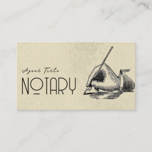 Unique Vintage Professional Notary QR Code Male Business Card