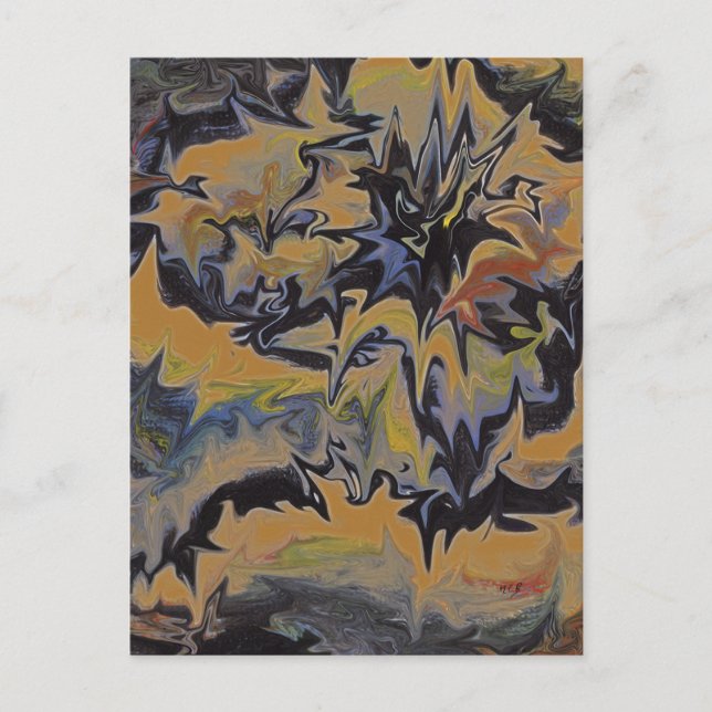 Unique Vintage Retro Style Postcard of a Vocano (Front)