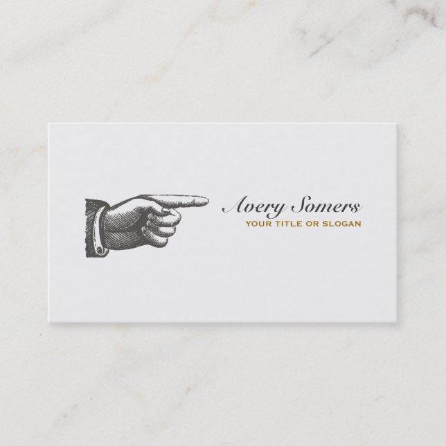Unique Vintage Steampunk Style Business Card (Front)