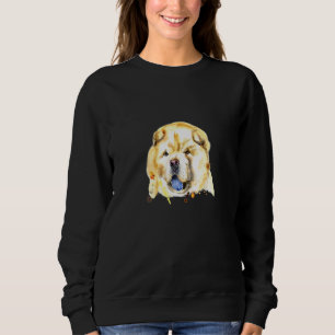 Unique Watercolor Dog Puppy Chow Chow Cute Sweatshirt