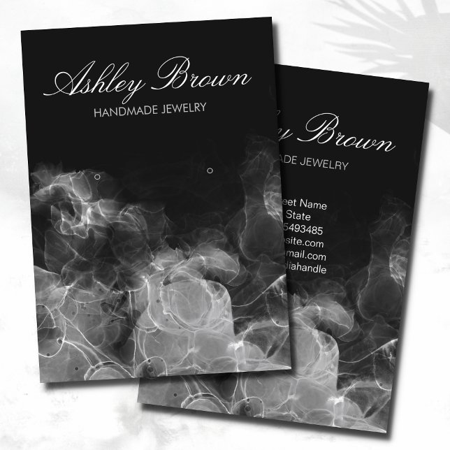 Unique Watercolor Handmade Jewellery Earring Displ Business Card (Creator Uploaded)