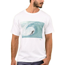 Unique Watercolor Painting of a Surfer T-shirt