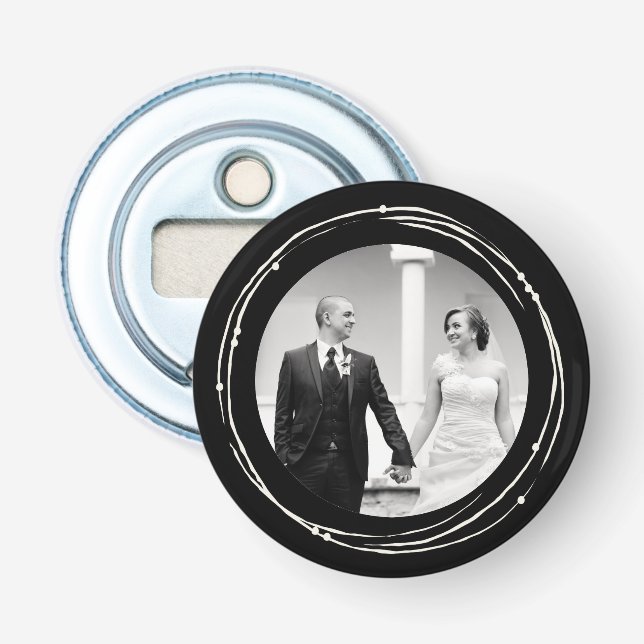 Unique wedding favour custom photo bottle opener (Front)