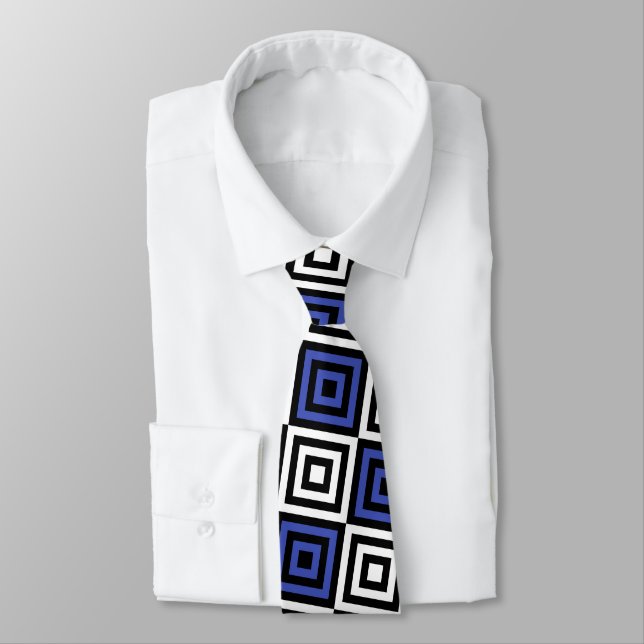 Unique Wedding Gifts Modern Geometric  Tie (Tied)