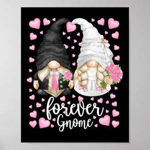 Unique Wedding Gnomies Bride And Groom - Funny For Poster