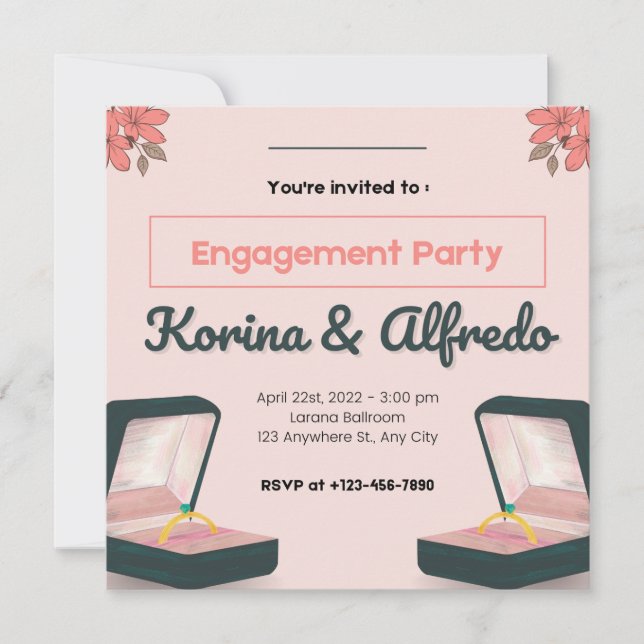 unique wedding invitation  (Front)