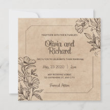 Unique Wedding Invitation 