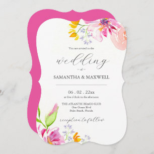 Unique Wedding Invitation Floral