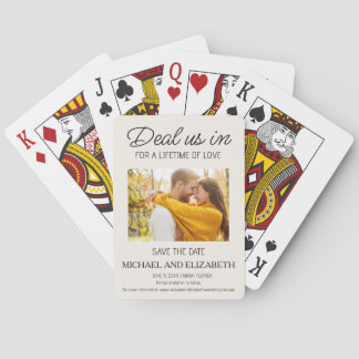 Unique Wedding Save Date Photo  Playing Cards