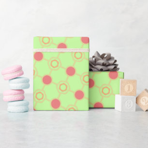 Unique Whimsical Cheerful Geometric Happy Birthday Wrapping Paper