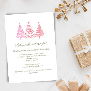 Unique Whimsical Drawing Christmas Holiday Party Invitation