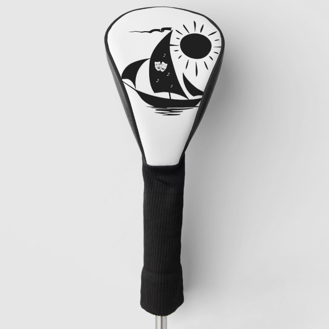 Unique Whimsical Theatre Sailing Design Golf Head Cover (Front)