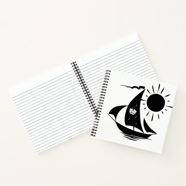 Unique Whimsical Theatre Sailing Design Notebook (Inside)