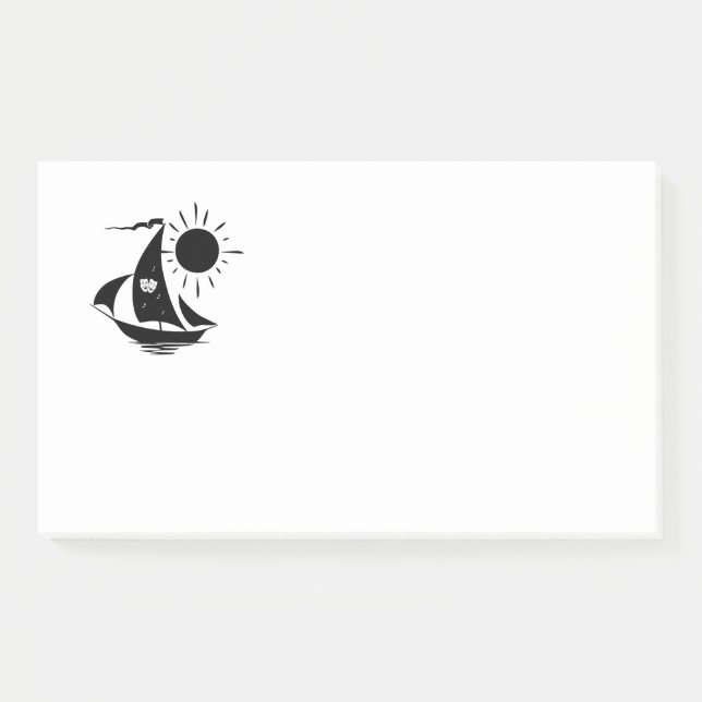 Unique Whimsical Theatre Sailing Design Post-it Notes (Front)