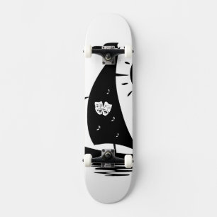 Unique Whimsical Theatre Sailing Design Skateboard