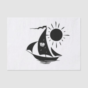 Unique Whimsical Theatre Sailing Design Tissue Paper