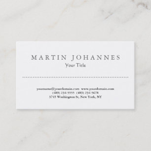 Unique white amazing professional business card