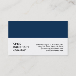 Unique White Blue Stripe Attractive Business Card