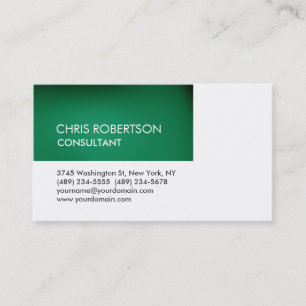 Unique White Green Stripe Attractive Business Card
