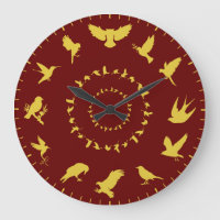 Unique Wild Bird Gold Silhouettes Themed