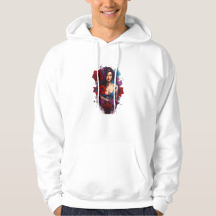 Unique Women's Tattoo T-Shirt   Black Flower Abstr Hoodie