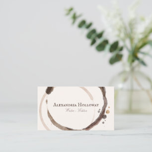 Unique Writer Editor Coffee Stain Business Card