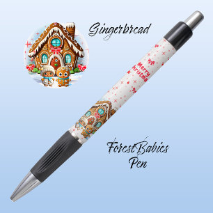 Unique Xmas Gingerbread House, Man, Girl, White