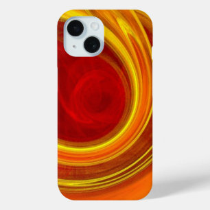 unique yellow marble sun rays laser lines ombre iPhone 15 case