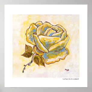 Unique Yellow Rose Flower Floral South of France Poster