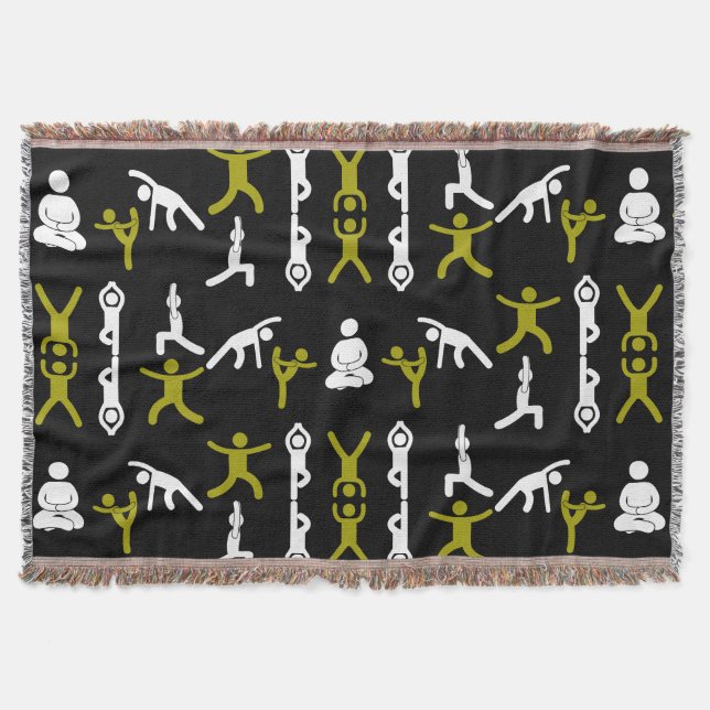 Unique Yoga Gift Throw Blanket (Front)